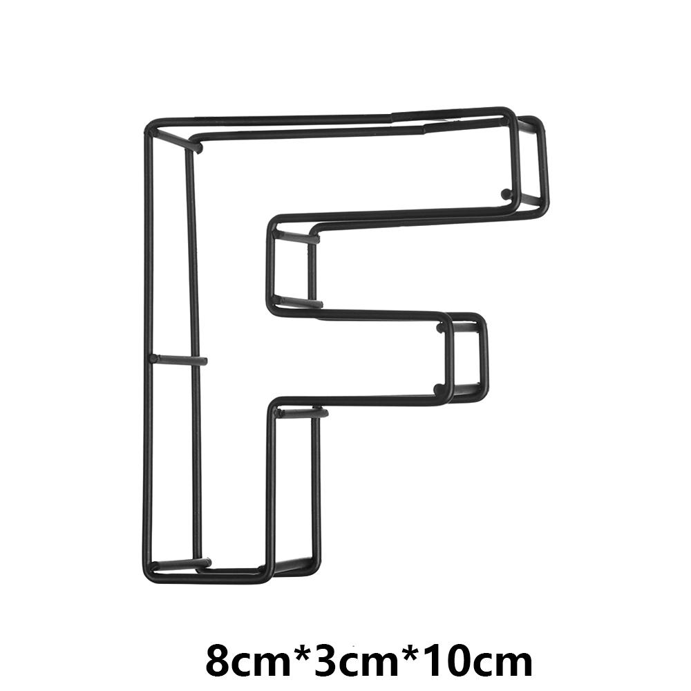 New Industrial Style Wrought Iron Alphabet Doorplate Sign Metal Hollow Letter Home Decor Cafe Adornment Photo Props Party Supply