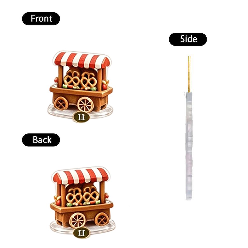 2D Flat Acrylic Display Case with Grids for Hanging Ornaments