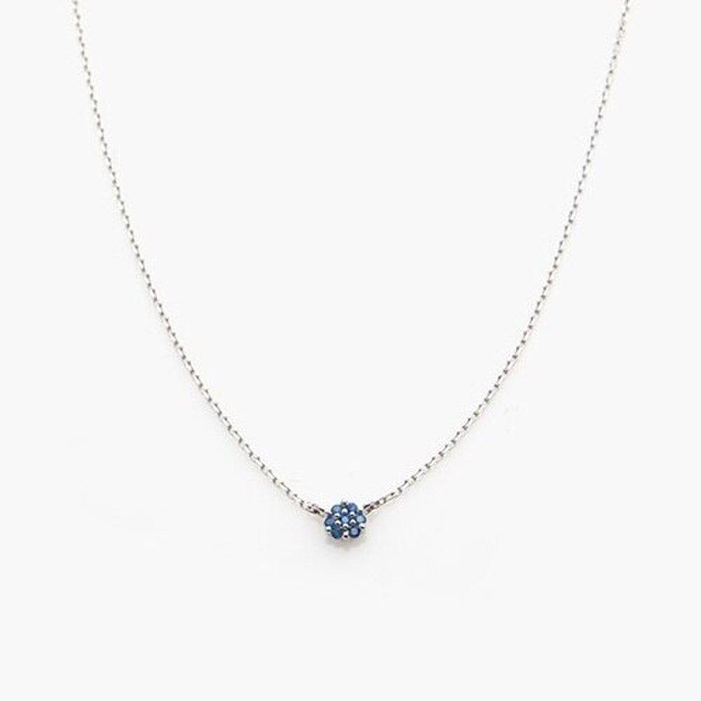 J.Lauren Minimal Blue Cubic Pendant Silver Necklace N0530_21