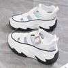 Platform dad shoes sandals 2025 summer new hollow inner height increase casual shoes muffin small Roman sandals