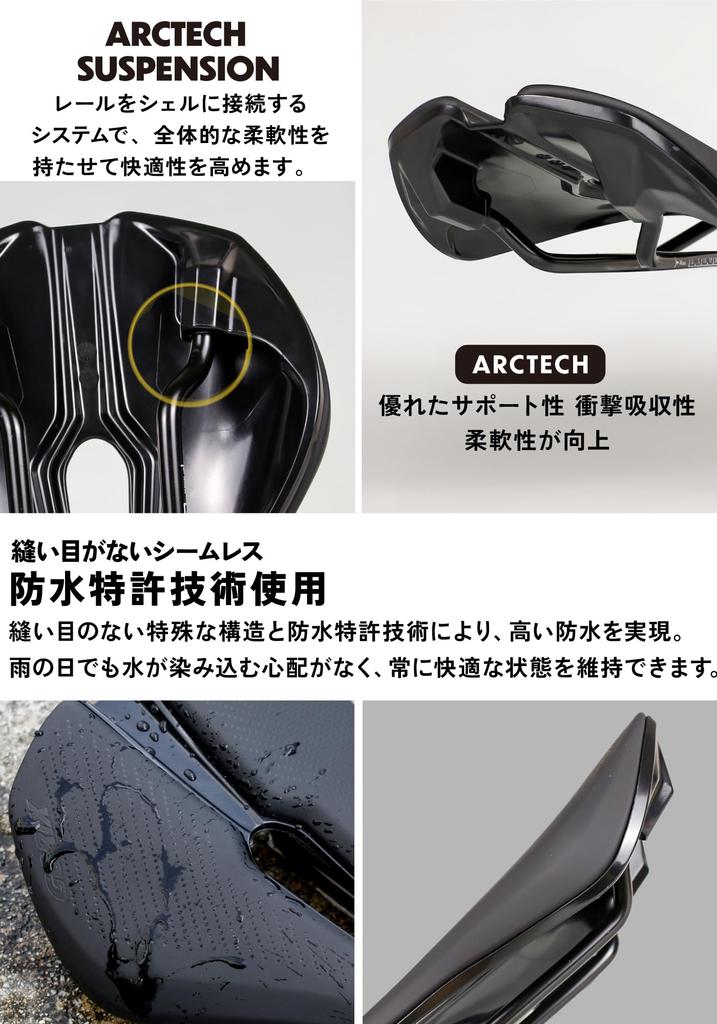 GORIX Korte Racefiets Zadel Stijlvol Zwart voor Crossfietsen en MTB Zadel, Fiets, Waterdicht, Geperforeerd, Lichtgewicht, Schokabsorberend, (VENTURE 10)