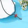 Hell Inn Cartoon Key Pendant & Winged Heart Avatar Necklace Set