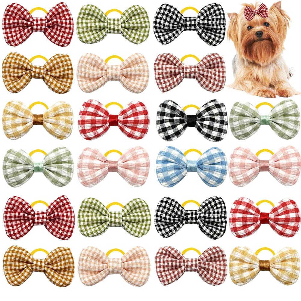 50/100PCS Nœuds pour Cheveux de Chiens Accessoires de Toilettage pour Animaux de Compagnie Petits Chiens Accessoires pour Cheveux de Chien Fournitures pour Chiens Animaux de Compagnie Bandes Élastiques