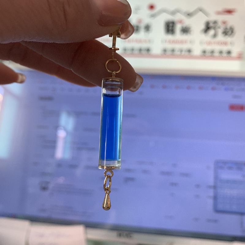 Fashion Game Genshin Impact The Dottore Doctor Ear Clip Blue Drop Earrings for Women Man Earclip Jewelry