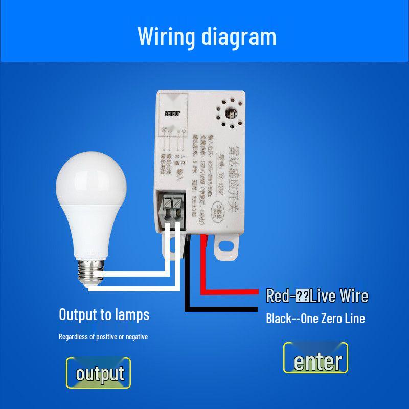 Smart Microwave Radar Sensor Switch for Emergency Stairwell Lighting, 220V