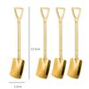 4pcs Set Stainless Steel Shovel & Point Spoons Coffee Tea Spoon Ice Cream Dessert Tip Scoops Cutlery Tableware Set Kitchen Tools