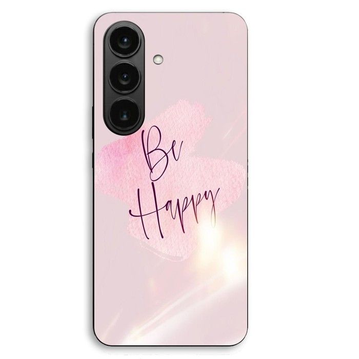 Handyhülle - MANIACASE - Samsung Galaxy S26 - Silikon TPU - Schwarz - Be Happy