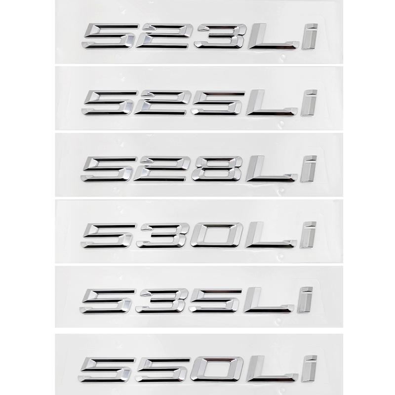 Auto 3D ABS Stamm 523Li 525Li 528Li 530Li 535Li Buchstaben Logo Abzeichen Emblem Aufkleber Aufkleber Für BMW 5 serie E39 E60 E61 F10 F11