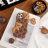 Cute Cartoon Cookie Bear Lanyard Phone Case For iPhone 17 16 15 14  Plus  13 12 11 Pro Max Shockproof Protective Cover