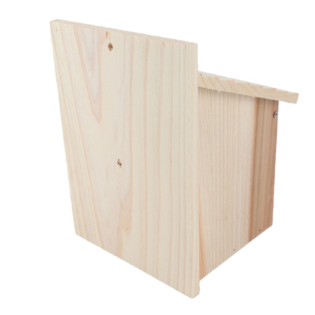 Outdoor Wooden Birdhouse Natural and Safe DIY Birdhouse Breeding Box with Standing Rod