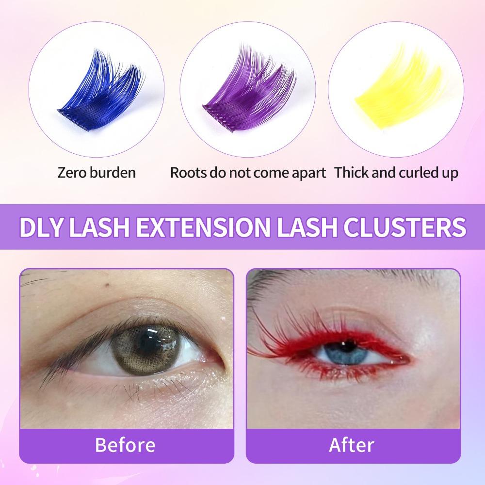 

60 шт. Мягкие тонкие шипы Manga Lashes Curl DIY Cluster Lashes Stage Makeup
