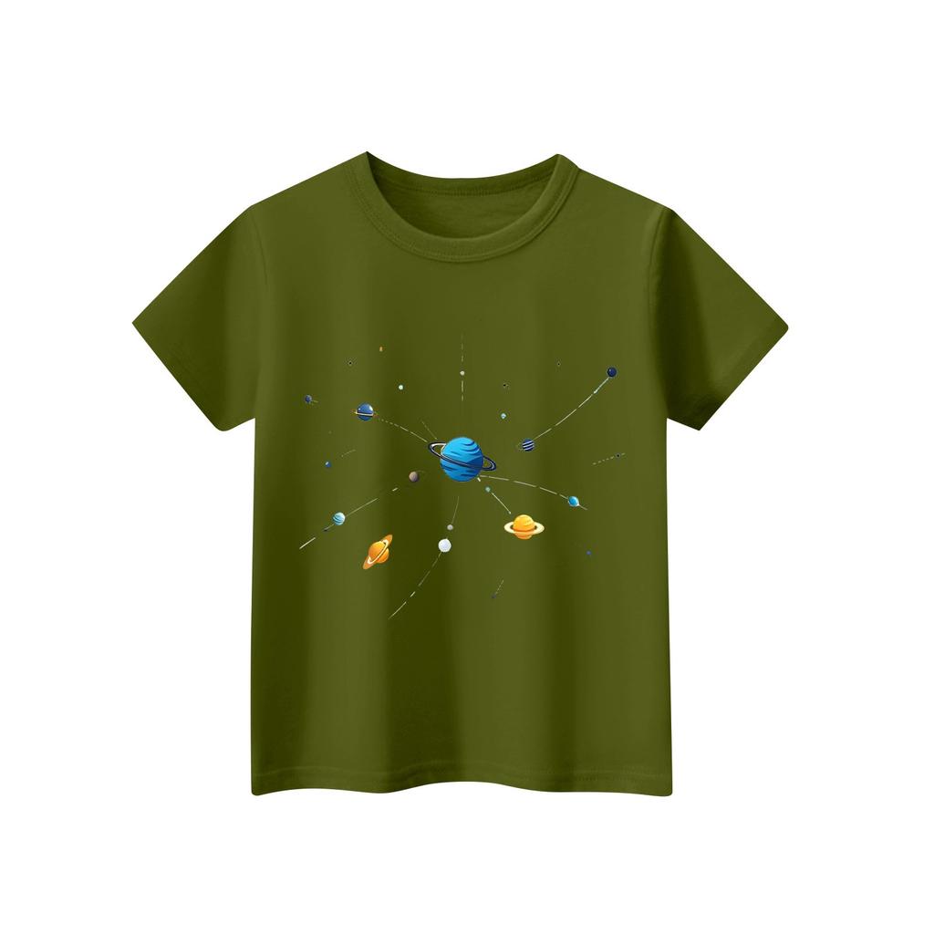 Children's Short Sleeve Neck T-Shirt Animal Print Daily Casual Top