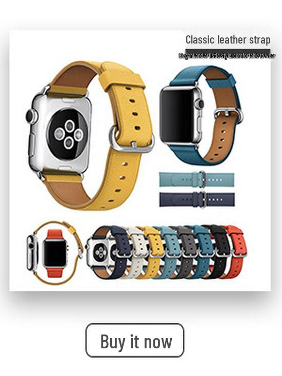 Compatible Silicone Leather Straps for Apple Watch Series 3-8
