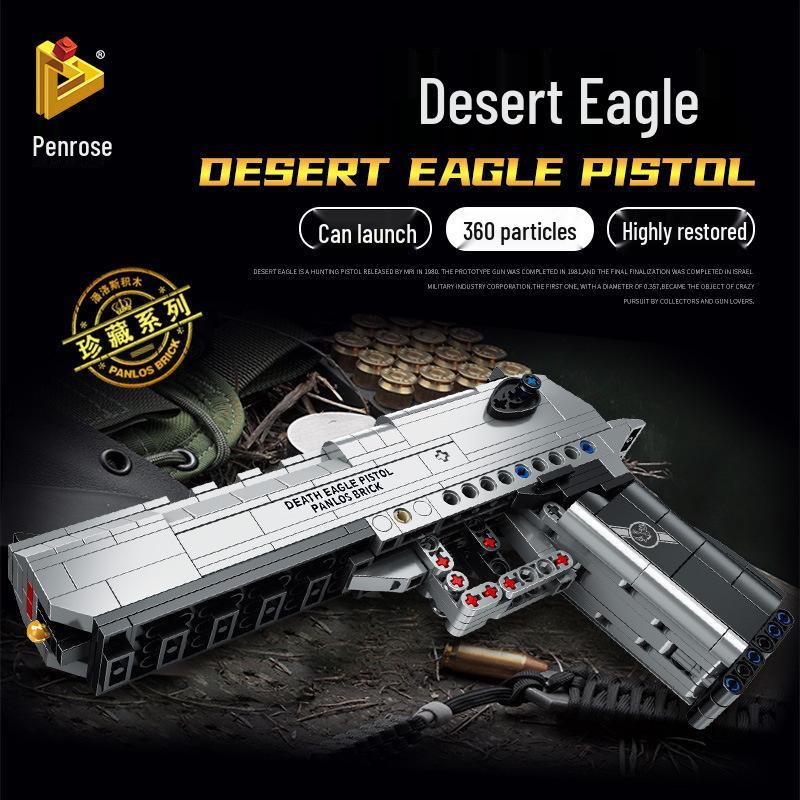 Desert Eagle Pistol Building Block Toy Set for Kids