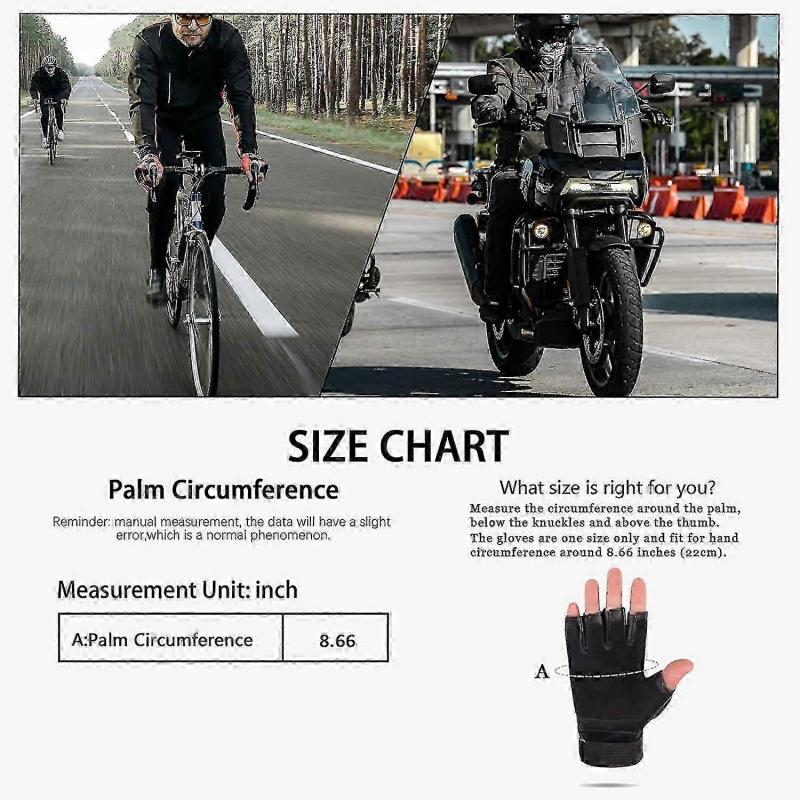 Fingerless Genuine Leather Men Gloves - Long Keeper Half Finger Driving Cycling Bike Motorcycle Outdoor Sport Gloves
