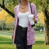 Women's Knit Cardigan Sweater Long Sleeve Button Front Open Front Casual Loose Fit Coat