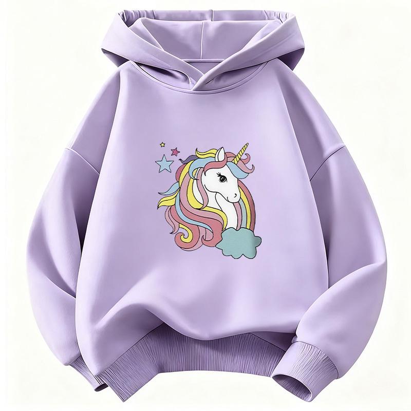 Fashion Rainbow Unicorn Hoodie Kids Children's Sweatshirt Cute 90s Hoody for Boys Girls Autumn Winter Casual Hoodies Pullover