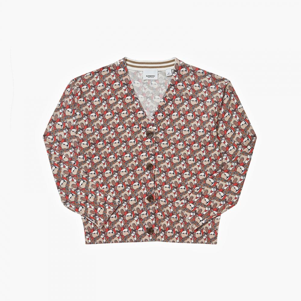 Burberry 8069272 B6101 Thomas Bear Print Kids Cardigan