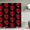 Devil Red Shower Curtain Waterproof Bathroom Decoration With 12 Panels For Home Decor Modern, Stylish, Unique Customizable Desig