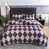 3pcs Boho Bedding Set Striped Geometric Duvet Cover and Pillowcases in Brown Ethnic and Traditional Style Soft Cozy Quilt Covers