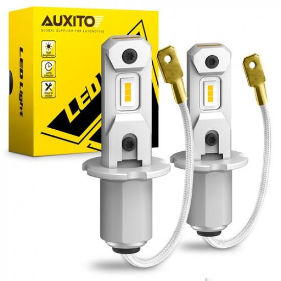 2x H3 LED Fog Driving Light Bulbs Conversion Kit  DRL 3000K Amber 4000LM Bright