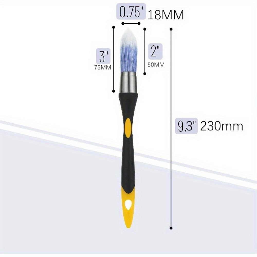 

Multi-functional Two-color Sharpened Silk Paint Brush Round Head Paint Ditch Edge Color Separation Corner Detail Brush чёрный