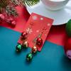 Rhinestone Christmas Earrings Dripping Oil Christmas Jewelry Sweet Xmas Drop Dangle Stud  Party