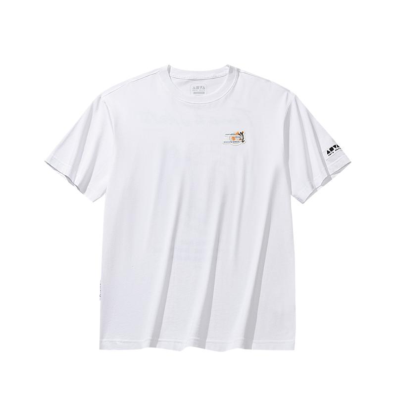 Anta Skate White Simple Round Neck Comfortable Short Sleeve Men tops 152628120-3 S