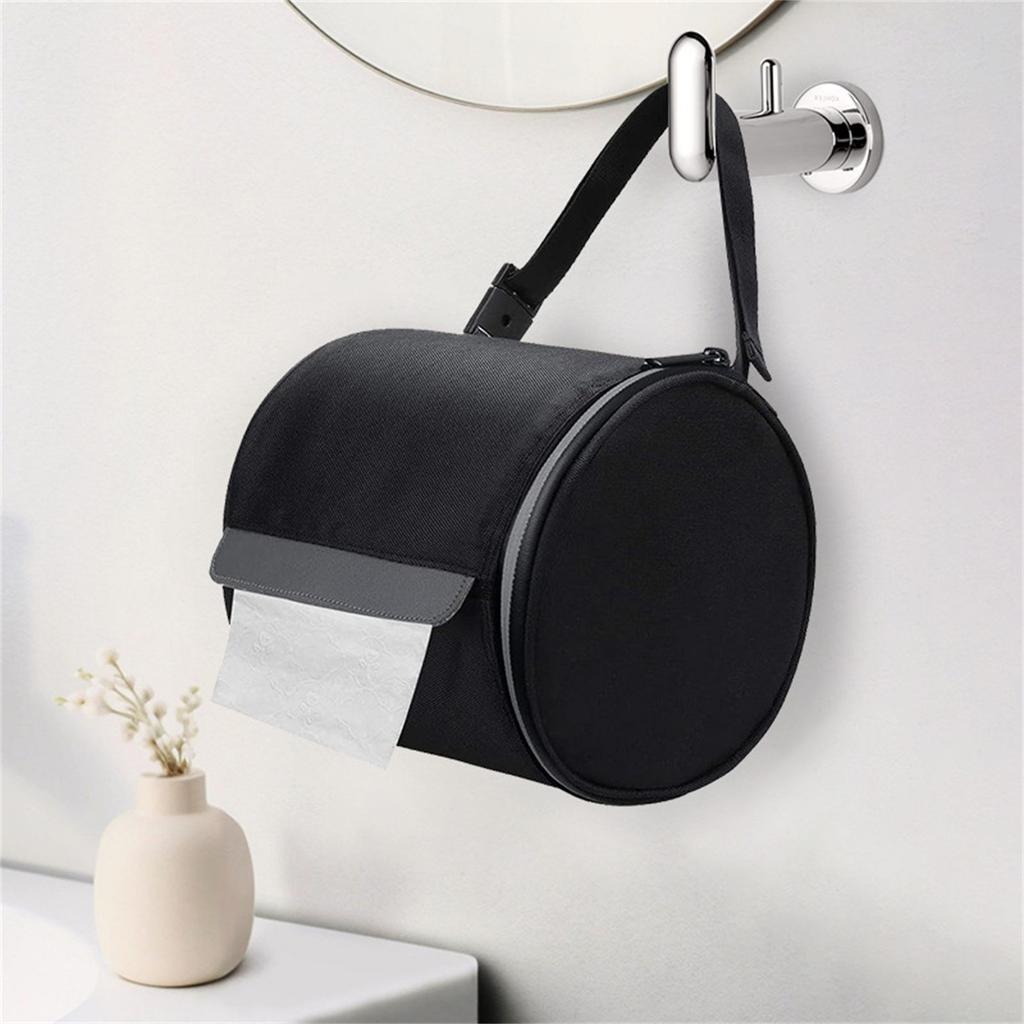 Water Resistant Cloth Toilet Paper Cover Hanging Style Fully Enclosed Prevents Pet Damage for Camping Caravans