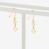 ESTELLE [Official] Women's Hook Earrings, 10K Yellow Gold with Rose Quartz, 0222-9724-0019-0000