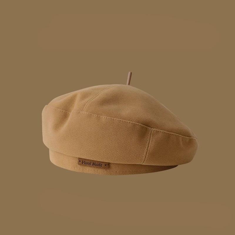 Autumn and winter beret women's woolen fashion painter hat retro versatile face small bud hat spring and autumn