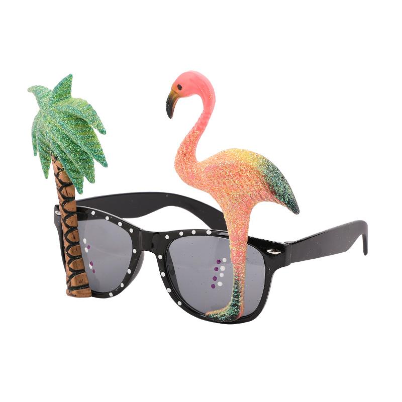 Hawaiian Party Sunglasses Summer Luau Tropical Beach Party Decoration Flamingo Photo Props Kids Birthday Favors Wedding Supplies