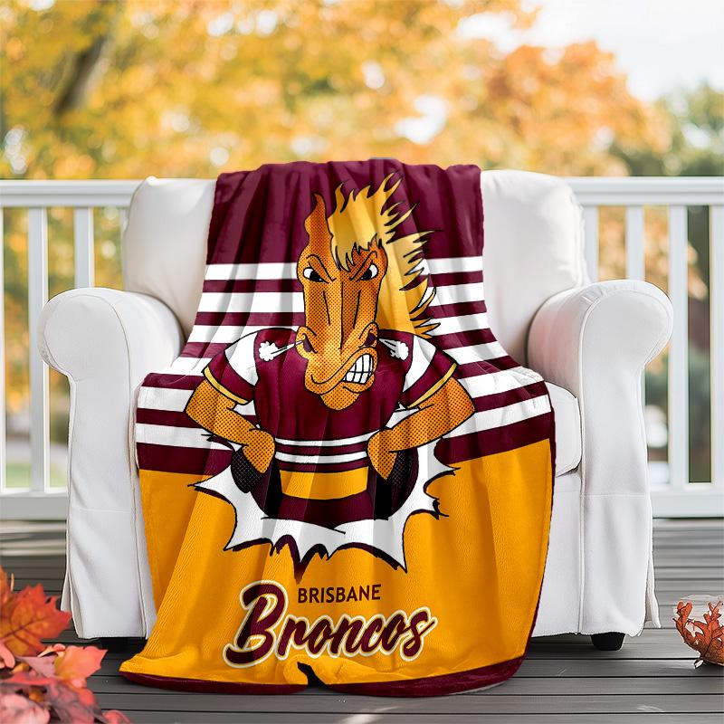 1pc Football Team (19) Theme Blanket - Digital Print, Polyester, Cozy for All Seasons, Perfect for Outdoor, Camping, and Travel