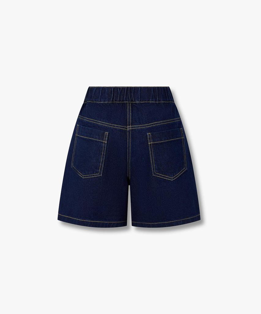 STUDIO TOMBOY Denim Twill Back-Banding Shorts_Dark Navy 9176262983