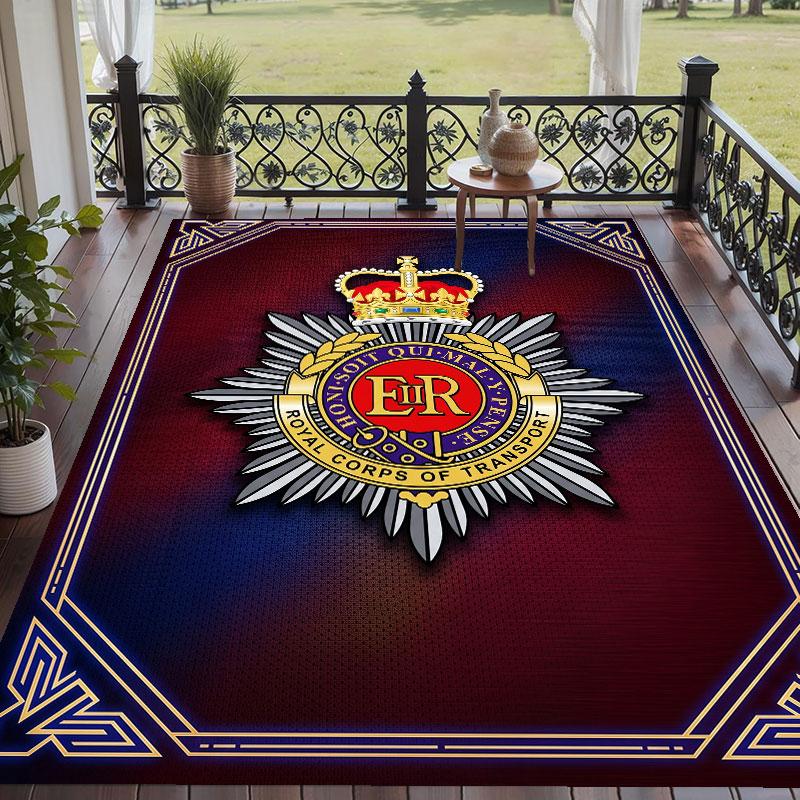 Soft Floor Carpet Royal Engineers A.F.C Pattern Area Rug Decorative Mat For Home Room Decoration