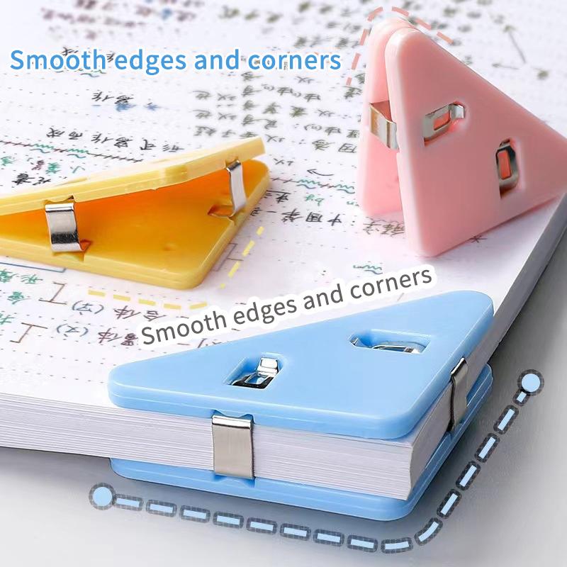 20Pcs Color Triangle Clip Bill Clip Book Paper Corner Clip For Desk Storage Shelf Stationery Office Desktop Organizer Clip
