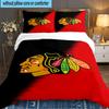 Chicago Hockey 3PCS Bedding set,Ideal for 1pc Duvet Cover And 2pcs Pillowcases Perfect for Fan gift,Ideal for Bedroom, Dormitory
