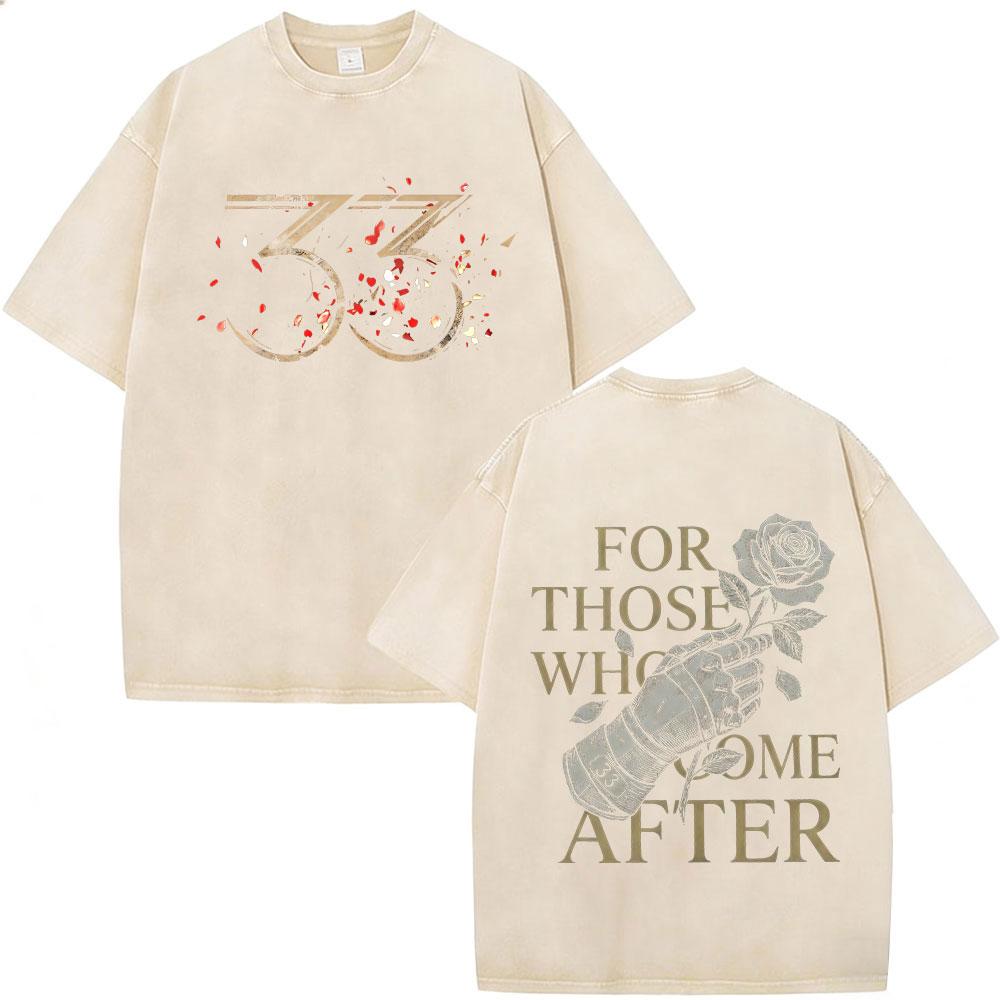 Game Clair Obscur Expedition  Graphic Vintage Washed T Shirt Men Women Clothing Fashion Oversized Cotton Short Sleeve Tshirts