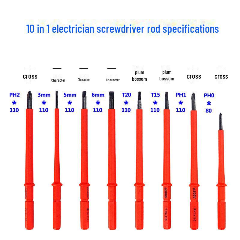 Isoliertes Multifunktions-Schraubendreher-Set mit Werkzeugtasche für Elektriker