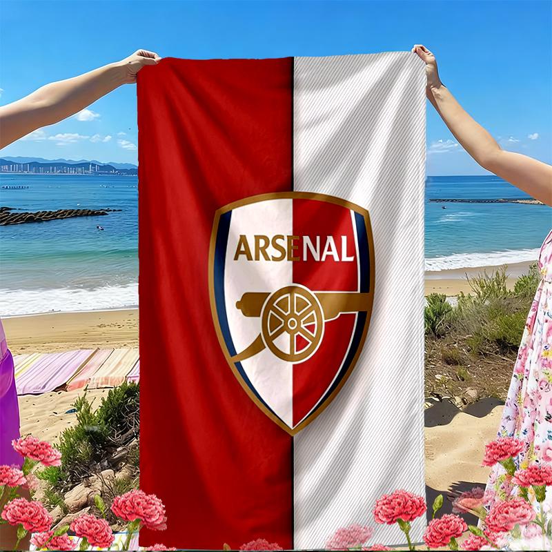 Football Team Print Beach Towel, Versatile Lightweight Absorbent Beach Towel for Pool Surf Yoga Bathroom, Perfect Birthday Holiday Gift