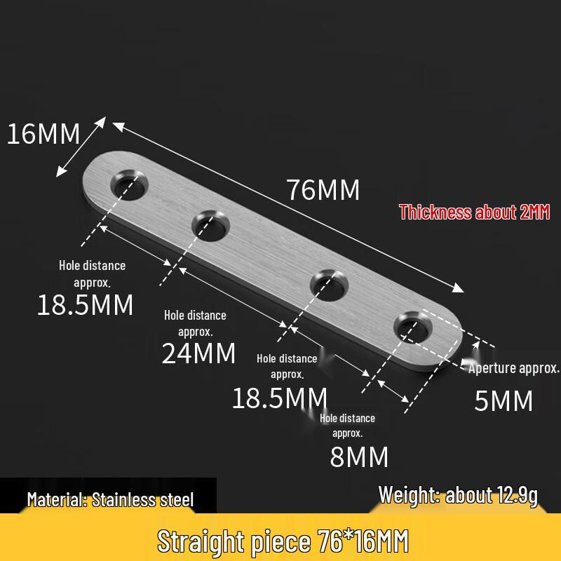 Lijiu Hong 304 Stainless Steel Straight Fixing Plate Bracket
