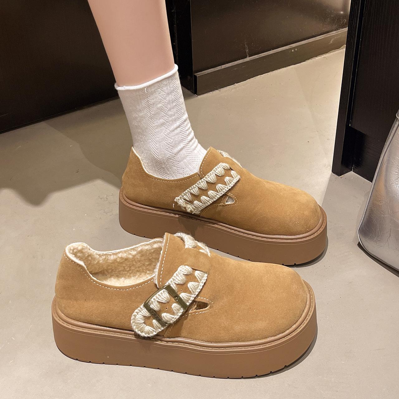 

Платформенные хлопковые туфли женские туфли зима новые бархатные теплые матовые повседневные универсальные студенческие на шнуровке ремешок с пряжкой на одно слово 40 хаки