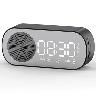 New Wireless Bluetooth Speaker Clock Dual Alarm Support TF Card FM Radio Soundbar HIFI Music Box Soundbar