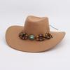 Felt Western Cowboy Hat Tibetan Style Jazz Fedora Hats New Felt Cap  Outdoor Riding