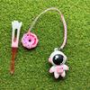 Plastic Anti Lost Golf Tee Hanger Cartoon Astronaut Golf Tee Ring with Strap for Men Women Loss Prevention Tee Holder for Golf Enthusiasts