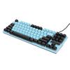 Mechanical Keyboard Sensitive Triggering Lightweight Portable Two Colors Stitching PC Keyboard for Desktop LaptopBlue