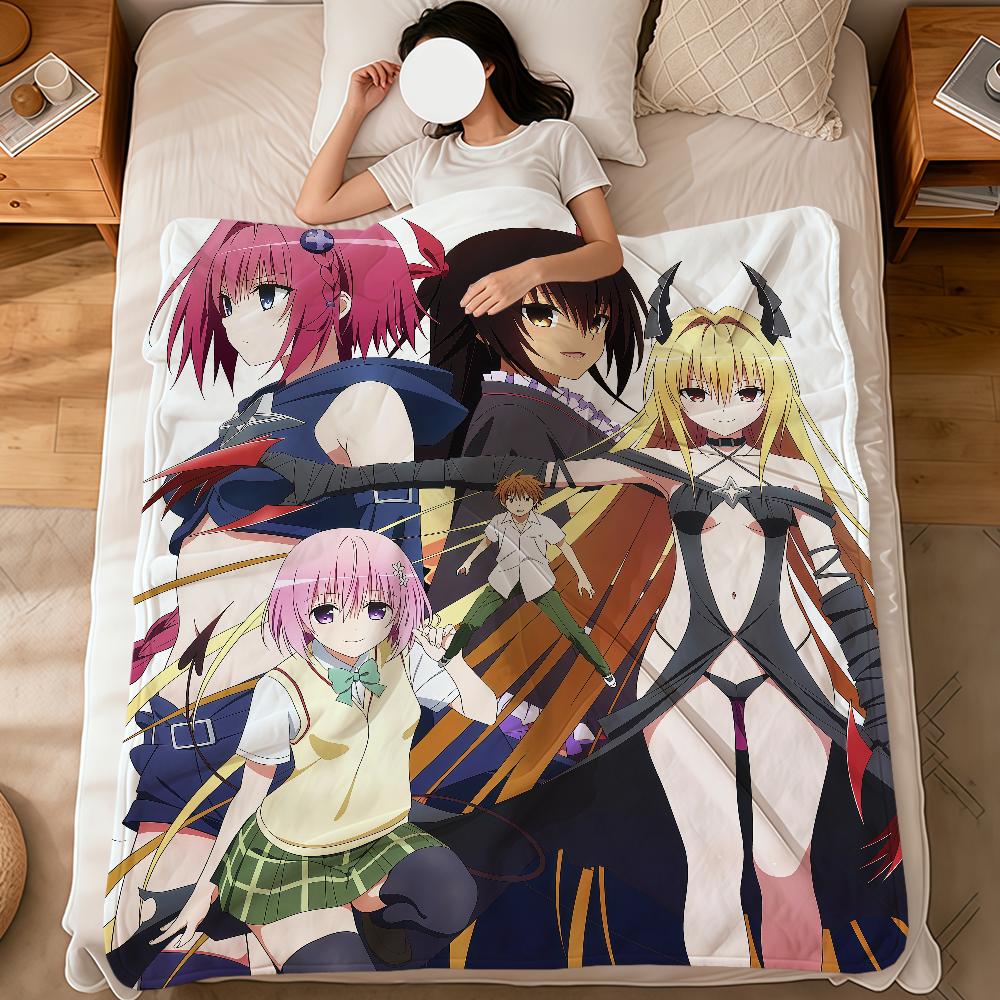 anime cute girl Momo Velia d-Deviluke to love ru soft warm plush blanket dormitory sofa living room hogar bedroom gift nap home