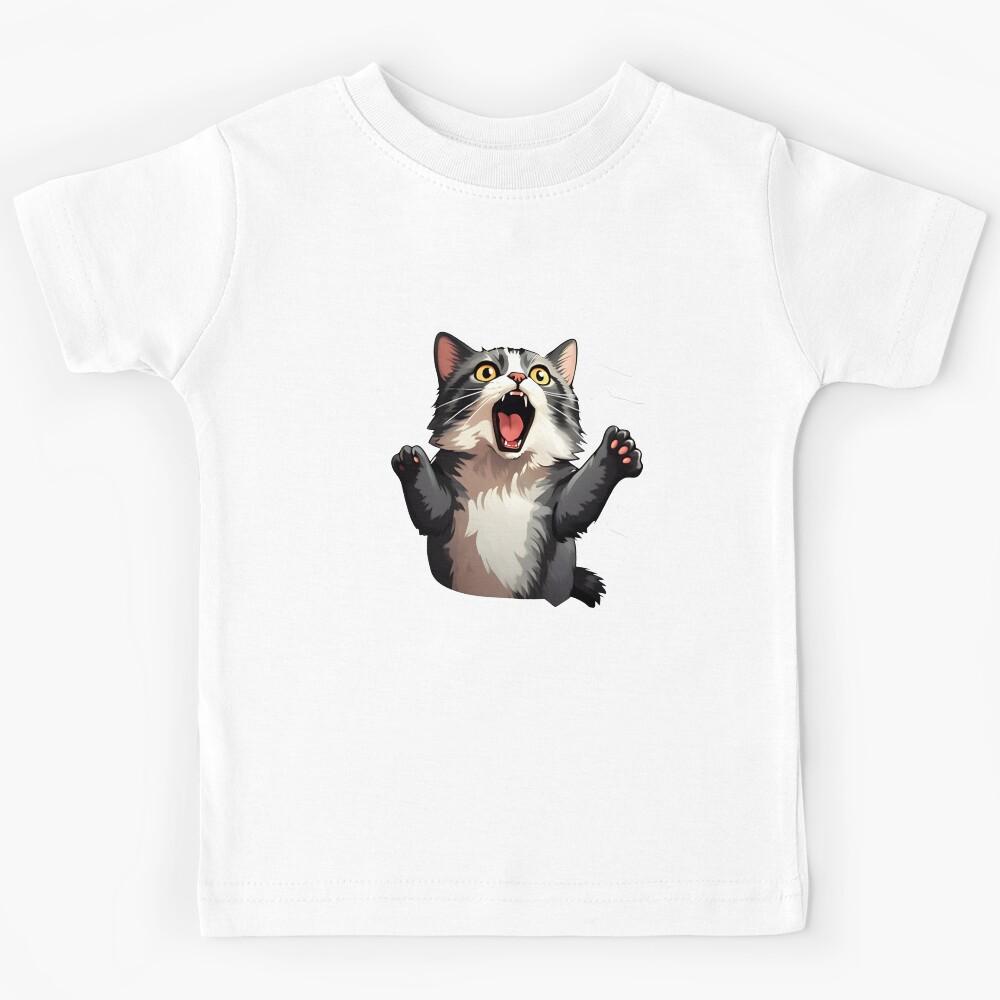 Funny cat shocked Kids T-Shirt 120