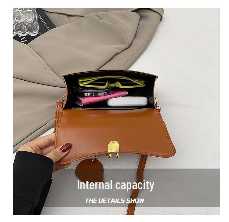 Women's Retro-Style Versatile Solid Color Handbag - High-End Feel, Fashionable Crossbody/Shoulder Bag for Commuting 2026.