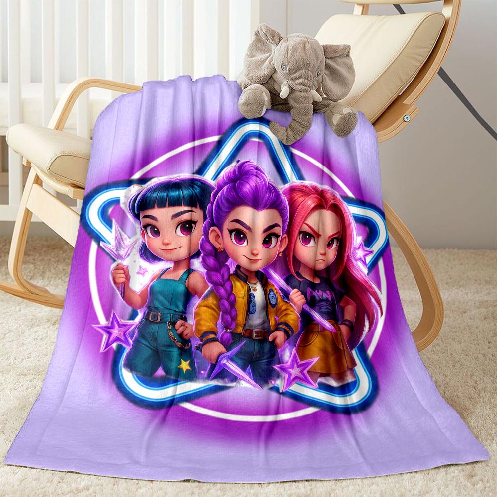 K-pop Stars Shine Bright Blanket Soft & Cozy Great for Bed Office Chair Livingroom Four Seasons Multipurpose Modern Style